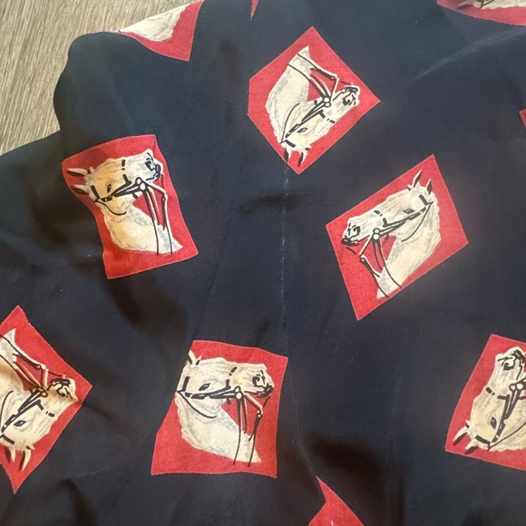 VTG Desert West By Sherry Holt AOP Horse Print Western Blouse Women's M 90’s USA - Picture 11 of 13